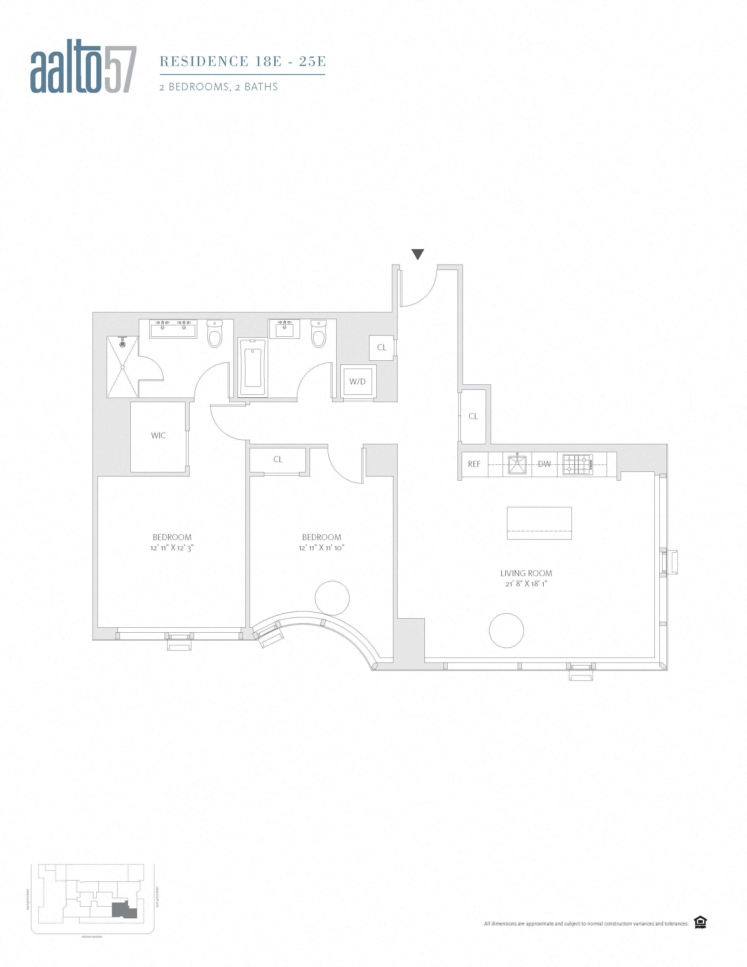 Apartment 22E floorplan